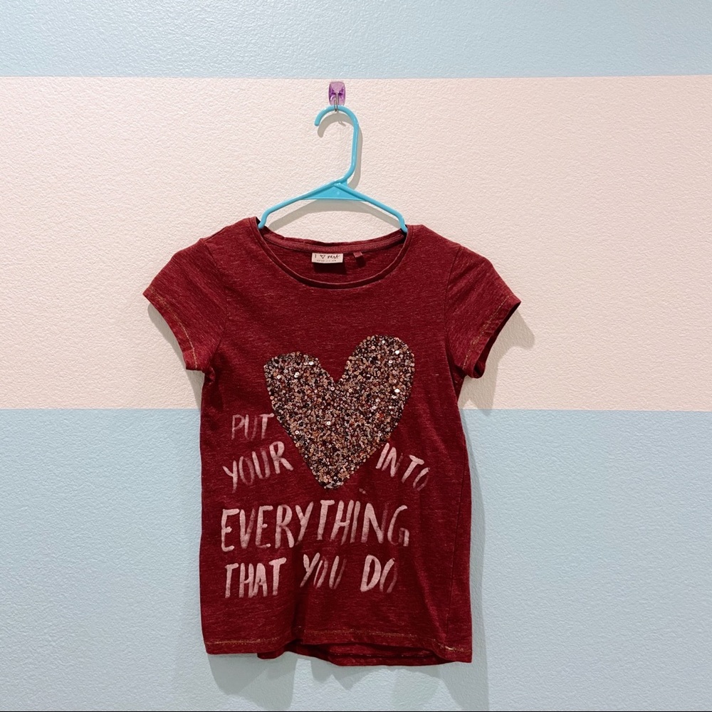 Put Your Heart Into Everything You Do Sequin Tee